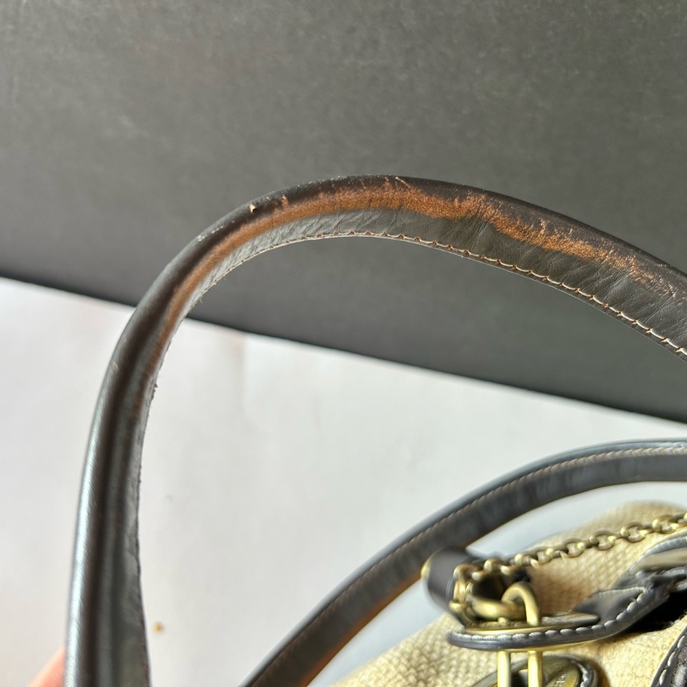 Stylish Tan and Black Women's Handbag - Picture 9 of 12